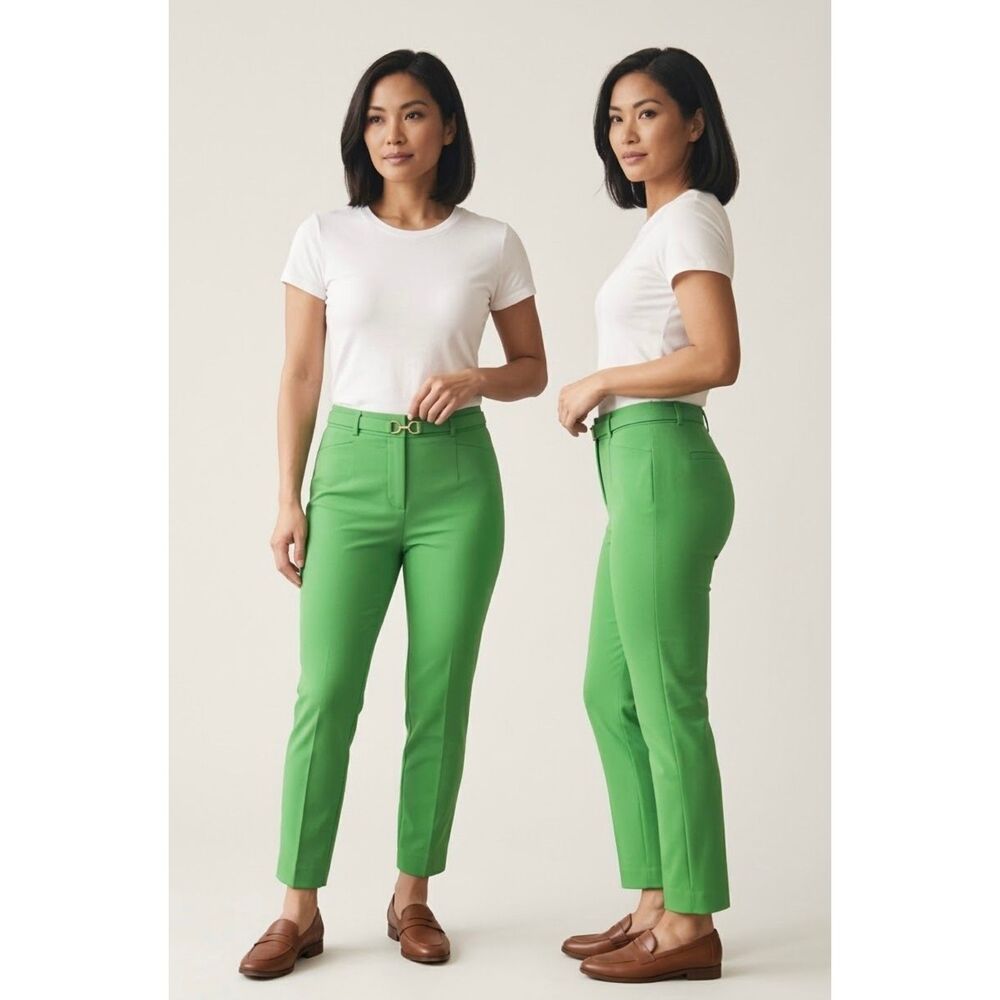 NWT New York clothing company green belted dress pants women's size PXL petite X